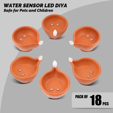 ✨ LED Light Water Sensor Diyas™  (Pack of 18)