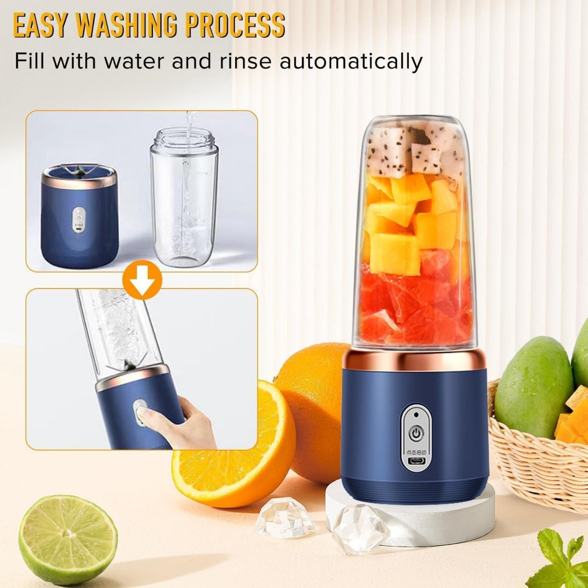 Mini Rechargeable Juicer™ – Blend Anywhere, Anytime