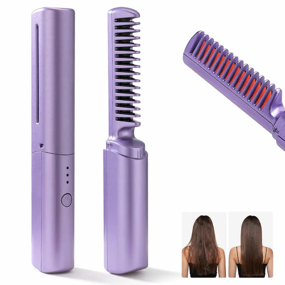 ✨ SmoothGlam™ Hair Straightener Comb – Instant Sleek & Shine