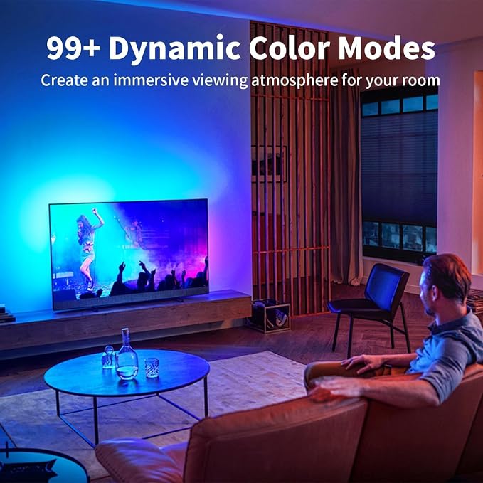 Desidiya® RGB Neon LED 4Mtr Strip Light with App & Remote Control | Music Sync | USB Powered | Waterproof & Flexible Led Rope Light Room, Gaming, Party, Diwali & Home Decoration Ceiling Strip Lights